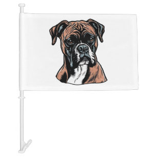 Boxer Buddy Humorous Protective Car Flag