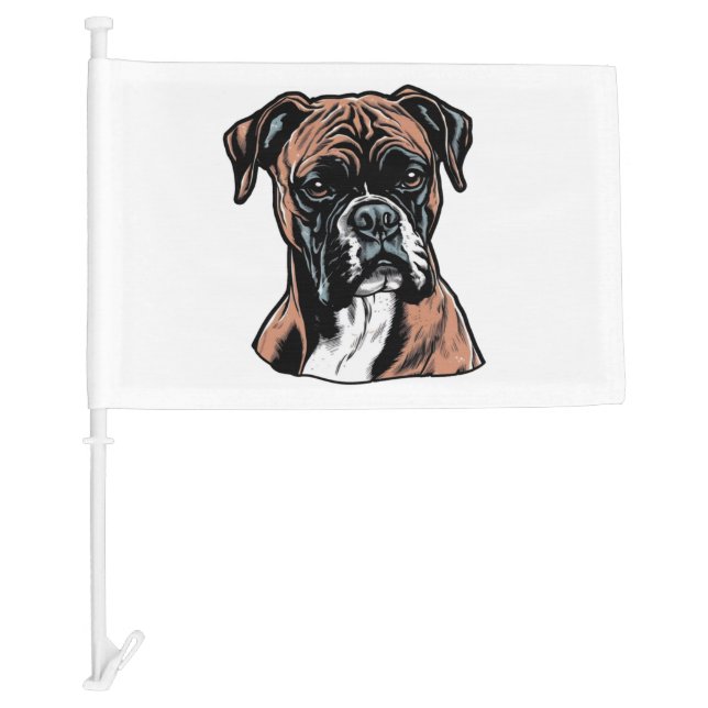 Boxer Buddy Humorous Protective Car Flag (Front)