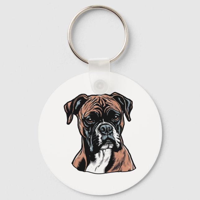 Boxer Buddy Humorous Protective Keychain (Front)