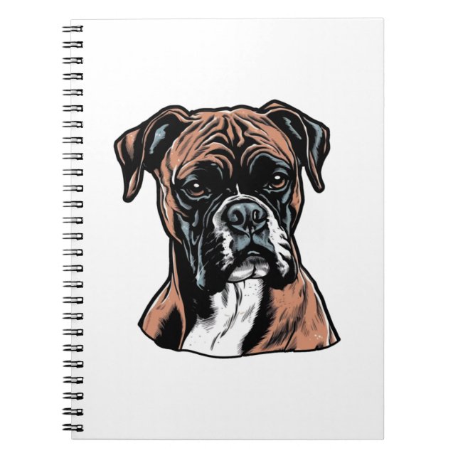 Boxer Buddy Humorous Protective Notebook (Front)