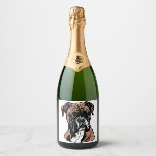 Boxer Buddy Humorous Protective Sparkling Wine Label