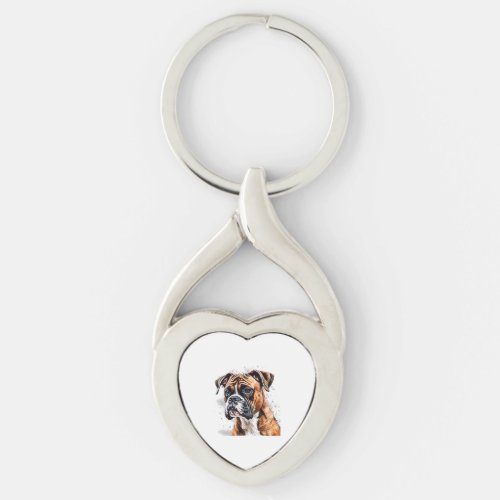 Boxer Buddy Portable Photo_Realistic Dog design Keychain