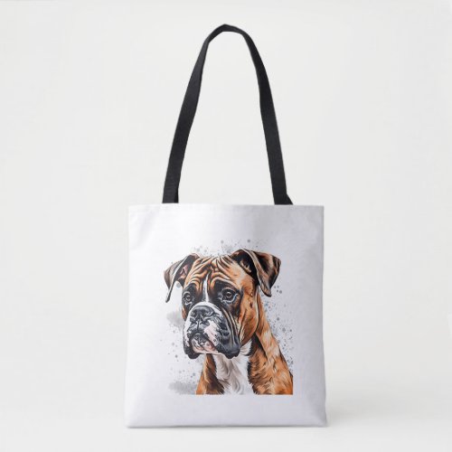 Boxer Buddy Portable Photo_Realistic Dog design Tote Bag