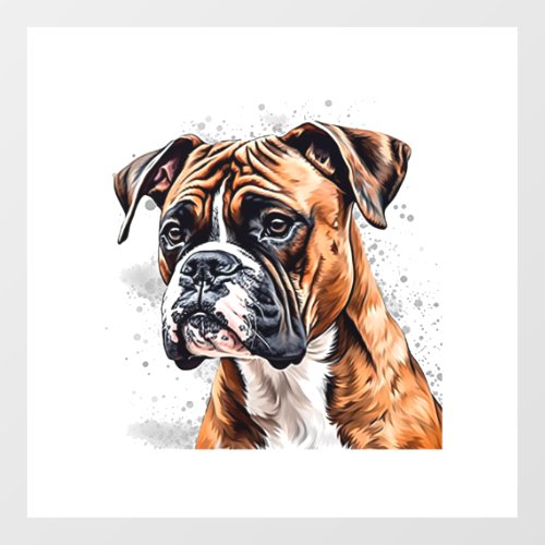 Boxer Buddy Portable Photo_Realistic Dog design Wall Decal