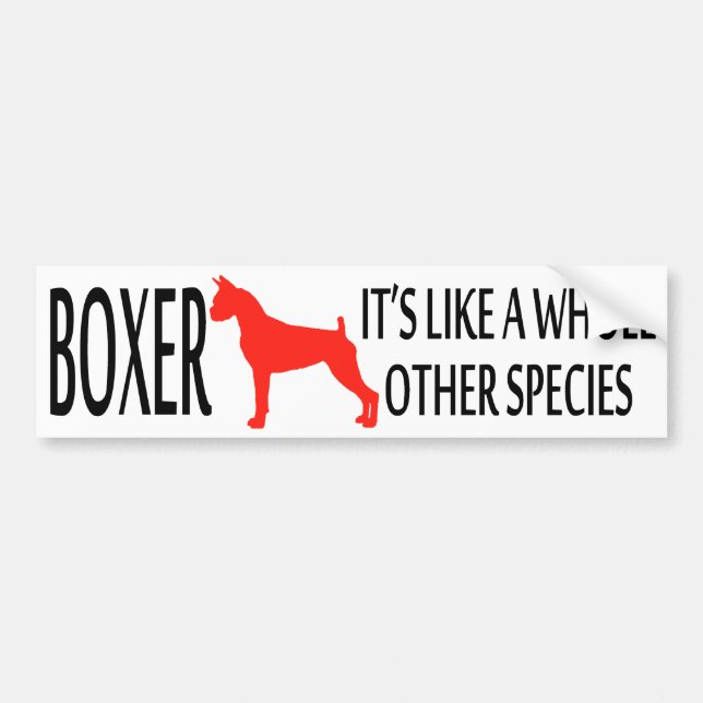 Boxer Bumper Sticker (Front)
