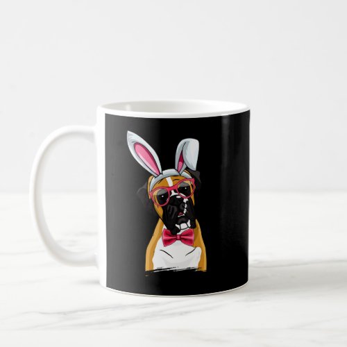 Boxer Bunny Ears Glasses Eggs Cute Easter Dog Owne Coffee Mug