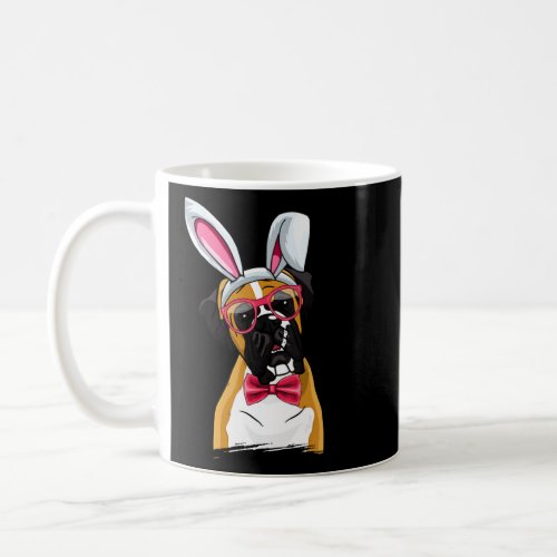 Boxer Bunny Ears Glasses Eggs Cute Easter Dog Owne Coffee Mug