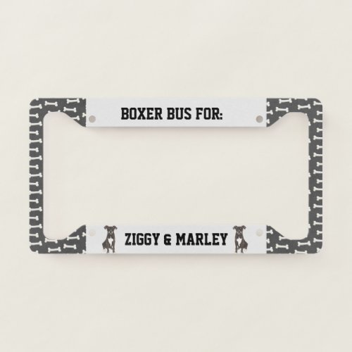 Boxer Bus License Plate Frame