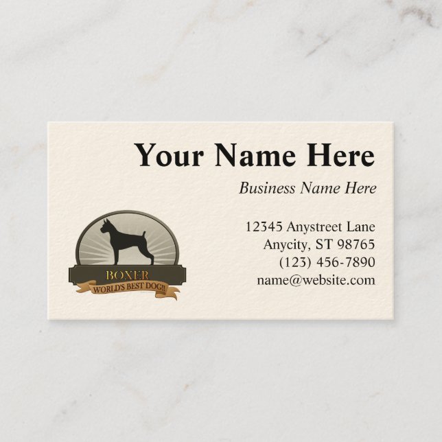 Boxer Business Card (Front)