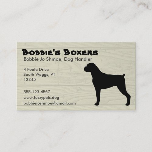 Boxer Business Card Templates