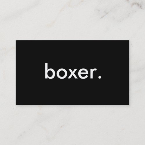 boxer. business card