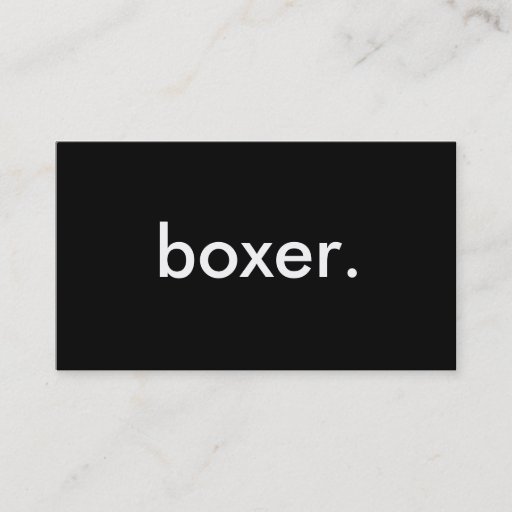 Customizable boxer. business card