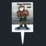 Boxer Cake Topper<br><div class="desc">Personalize a cake for a special occasion in the life of your favorite boxer. You could use this for a lasting memory for winning an event or season. It could be personalized to thank a coach or to make a special birthday cake. You can add more type and change the...</div>