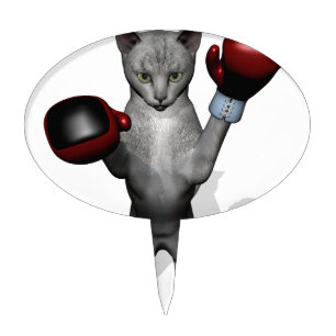 Boxer Cat Cake Topper