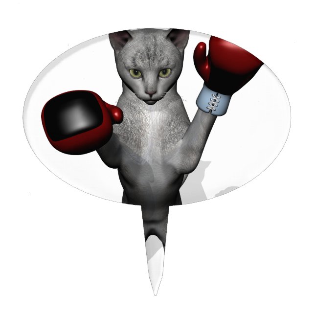 Boxer Cat Cake Topper (Front)