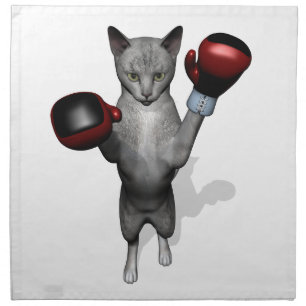 Boxer Cat Cloth Napkin