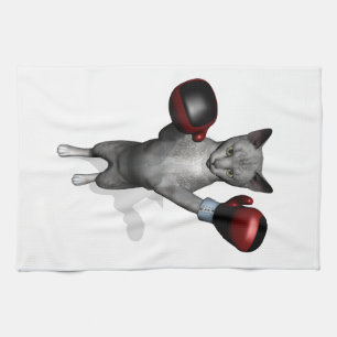 Boxer Cat Kitchen Towel