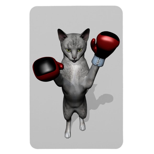 Boxer Cat Magnet (Vertical)