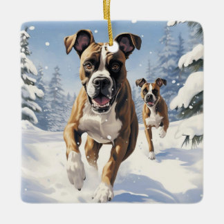 Boxer christmas,dog memorial gift,dog lover gift ceramic ornament