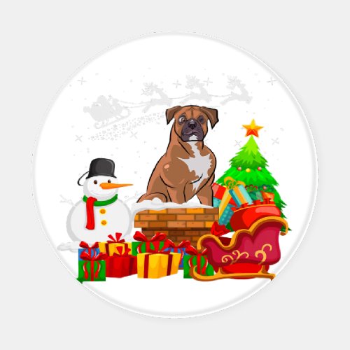 Boxer Christmas Dog Perfect Gift Ideas Coaster Set