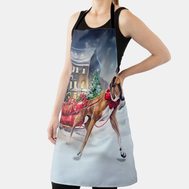 Boxer Christmas Festive Season Apron (Insitu)