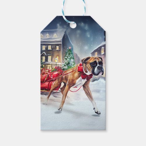 Boxer Christmas Festive Season Gift Tags