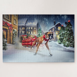 Boxer Christmas Festive Season Jigsaw Puzzle