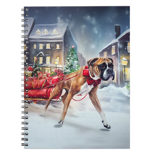 Boxer Christmas Festive Season Notebook