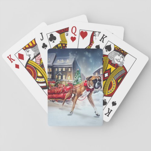 Boxer Christmas Festive Season Poker Cards