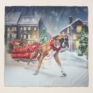 Boxer Christmas Festive Season Scarf