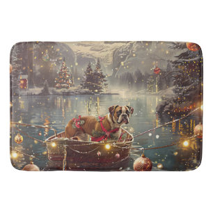 Boxer Christmas Festive Voyage Bath Mat