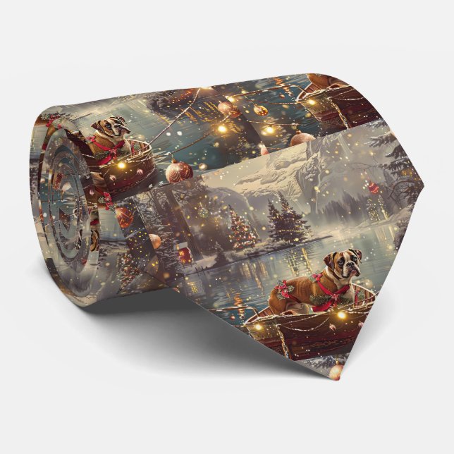 Boxer Christmas Festive Voyage Neck Tie (Rolled)