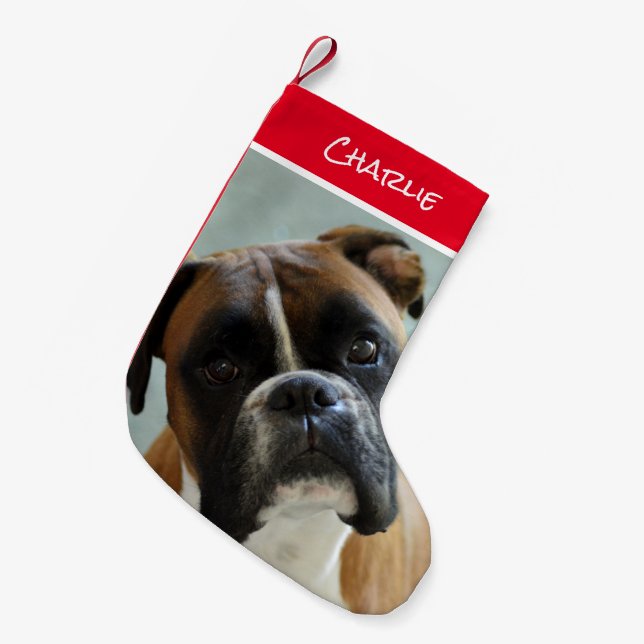 Boxer Christmas Stocking (Front (Hanging))