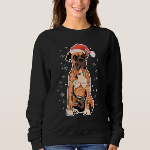 Boxer Christmas Wear Santa Hat Christmas Dog Fairy Sweatshirt
