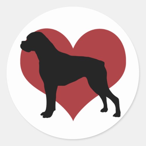 Boxer Classic Round Sticker