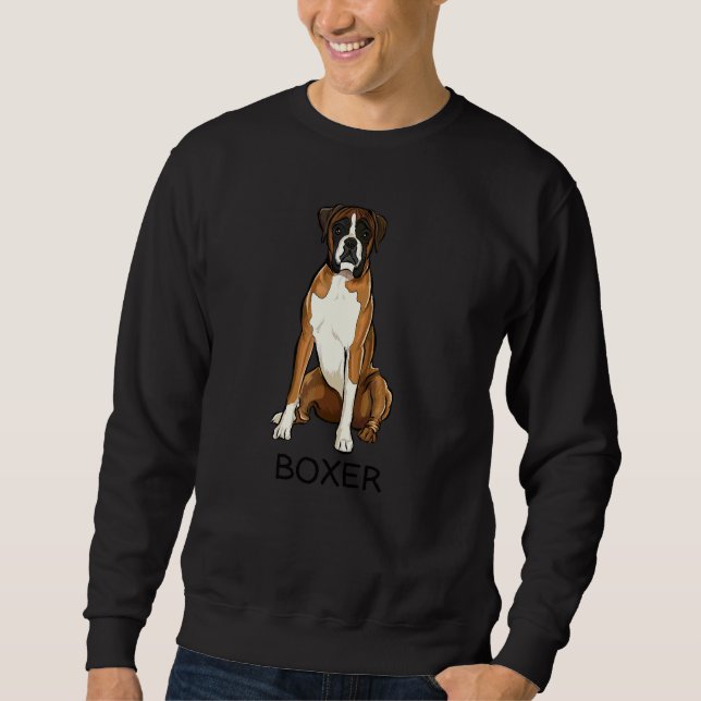 Boxer Crazy Dog Sweatshirt (Front)