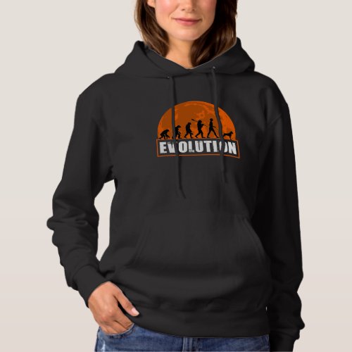 Boxer Cropped Ears Human Evolution Hoodie