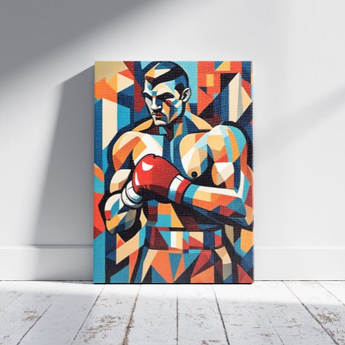 Boxer Cubist Canvas Print
