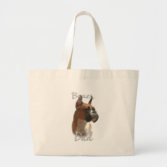 Boxer Dad 2 Large Tote Bag (Front)