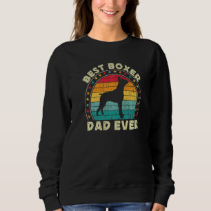 Boxer Dad For Men Retro Boxer Dog Owner Daddy Sweatshirt