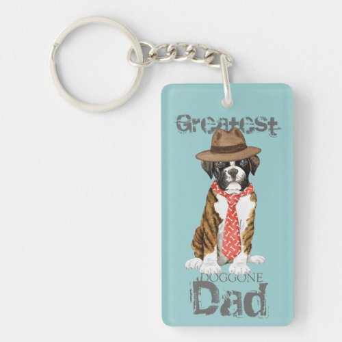 Boxer Dad Keychain