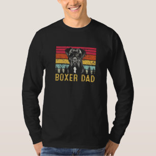Boxer Dad Retro Vintage Boxer Dog Father's Day T-Shirt