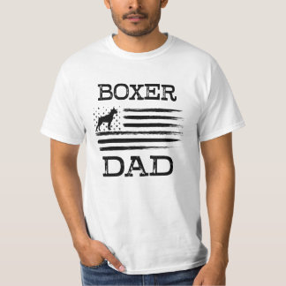 Boxer Dad Shirt Funny Dog Dad Flag T-shirt