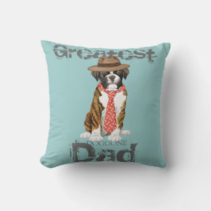 Boxer Dad Throw Pillow