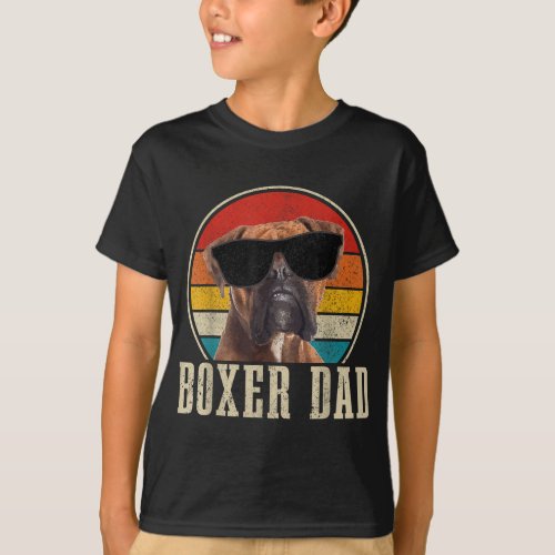 Boxer Dad Vintage Funny Boxer Dog Owner T_Shirt