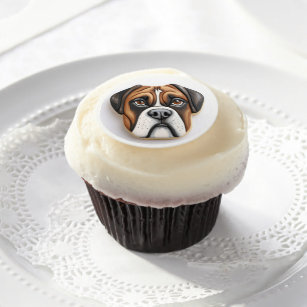 boxer dog cupcakes