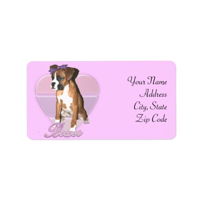 Boxer Dog Address Labels (Front)
