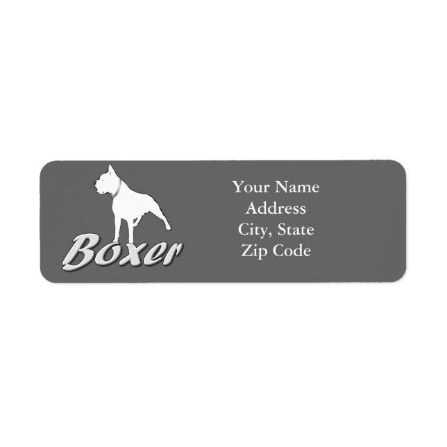 Boxer Dog Address Labels (Front)