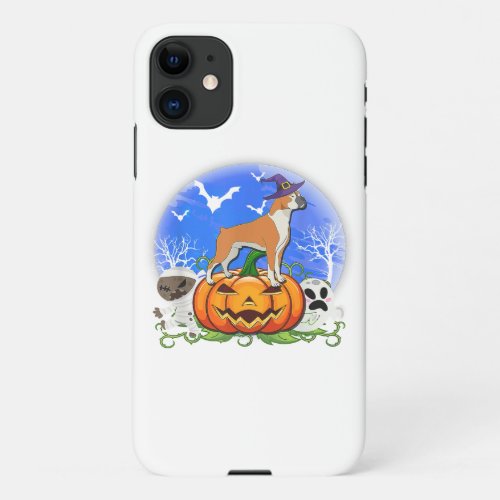 Boxer Dog And Moon Halloween Costume Pet Lover iPhone 11 Case