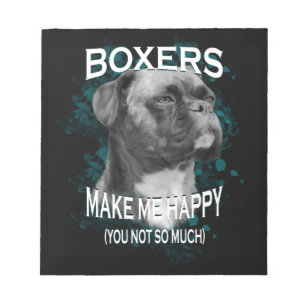 Boxer Dog Animal Lovers Art Text Notepad